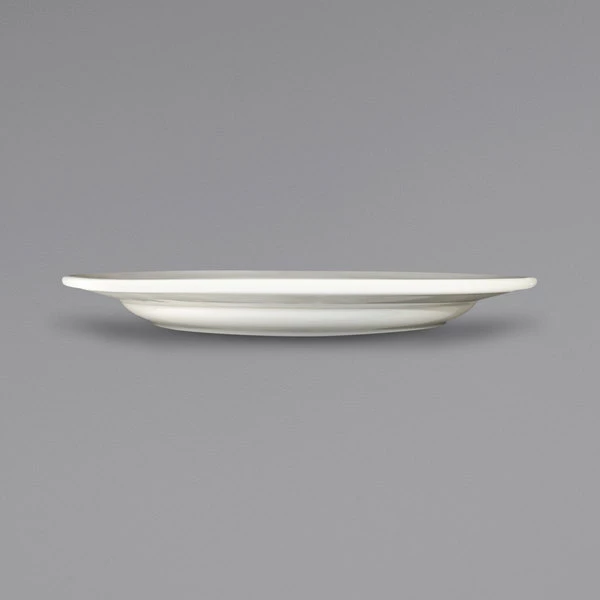 International Tableware NP-7 Newport 7 1/4" Ivory (American White) Embossed Stoneware Plate - 36/Case 2 International Tableware NP-7 Newport 7 1/4" Ivory (American White) Embossed Stoneware Plate - 36/Case - Image 2