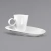 International Tableware FA-6929 7 Oz. Bright White Stoneware Milano Cup - 36/Case