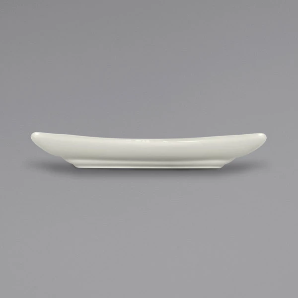 International Tableware RO-11S Roma 11" Square Ivory (American White) Wide Rim Rolled Edge Stoneware Plate - 12/Case 2 International Tableware RO-11S Roma 11" Square Ivory (American White) Wide Rim Rolled Edge Stoneware Plate - 12/Case - Image 2