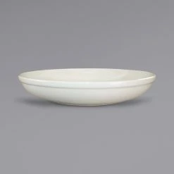 International Tableware RO-140 Roma 40 Oz. Ivory (American White) Rolled Edge Stoneware Salad Bowl - 12/Case