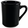 CAC China CAC TG-17-BLK Tango 8 Oz. Black Mug - 36/Case