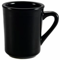 CAC China CAC TG-17-BLK Tango 8 Oz. Black Mug - 36/Case