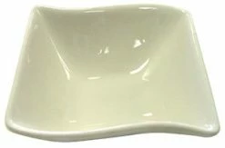 CAC China CAC SOH-74 Soho 8 Oz. Ivory (American White) Square Stoneware Bowl - 36/Case