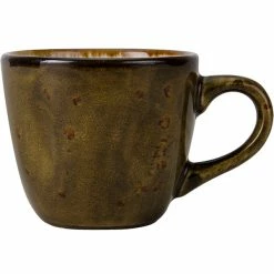 Tuxton GGW-085 TuxTrendz Artisan Geode Walnut 3.5 Oz. China Cup - 24/Case