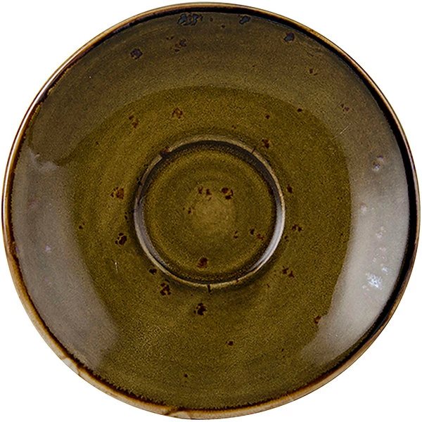 Tuxton GGW-086 TuxTrendz Artisan Geode Walnut 5" China Saucer - 24/Case 1 Tuxton GGW-086 TuxTrendz Artisan Geode Walnut 5" China Saucer - 24/Case
