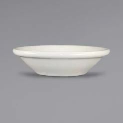 International Tableware RO-11 Roma 5 Oz. Ivory (American White) Rolled Edge Stoneware Fruit Bowl - 36/Case