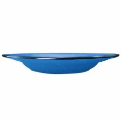 International Tableware CF-120 Campfire 18 Oz. Speckle Ocean Blue Rolled Edge Stoneware Pasta Bowl - 12/Case