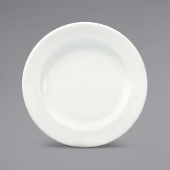 Sant' Andrea Sant'Andrea Montague By 1880 Hospitality W6000000117 6 1/4" Round White Medium Rim Bone China Plate - 36/Case