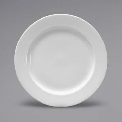 Sant' Andrea Sant'Andrea Montague By 1880 Hospitality W6000000133 8 1/4" Round White Medium Rim Bone China Plate - 36/Case