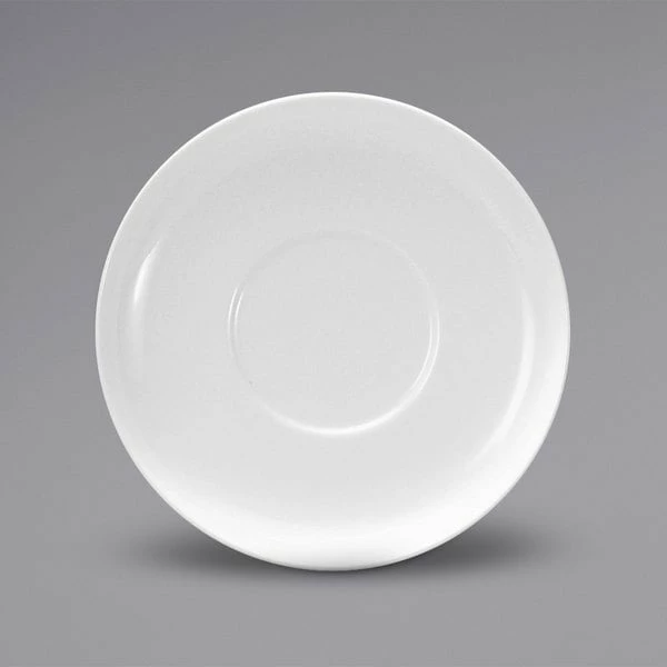 Sant' Andrea Sant'Andrea Montague By 1880 Hospitality W6000000500 6" White Bone China Saucer - 36/Case 1 Sant' Andrea Sant'Andrea Montague By 1880 Hospitality W6000000500 6" White Bone China Saucer - 36/Case