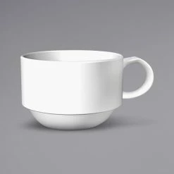 Sant' Andrea Sant'Andrea Montague By 1880 Hospitality W6000000530 9 Oz. White Stackable Bone China Cup - 36/Case