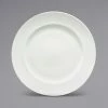 Sant' Andrea Sant'Andrea Othello By 1880 Hospitality W6010000133 8 1/4" Round White Wide Rim Bone China Plate - 36/Case