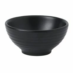 Dudson EJ105 Evo 7 Oz. Matte Jet Round Stoneware Rice Bowl By Arc Cardinal - 24/Case