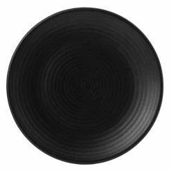 Dudson EJ229 Evo 9" Matte Jet Coupe Round Stoneware Plate By Arc Cardinal - 24/Case