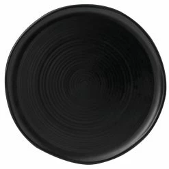 Dudson EJ318 Evo 12 1/2" Matte Jet Flat Round Stoneware Plate By Arc Cardinal - 8/Case