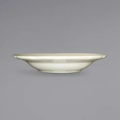 International Tableware VI-3 Victoria 12 Oz. Ivory (American White) Scalloped Edge Stoneware Deep Rim Soup Bowl - 24/Case