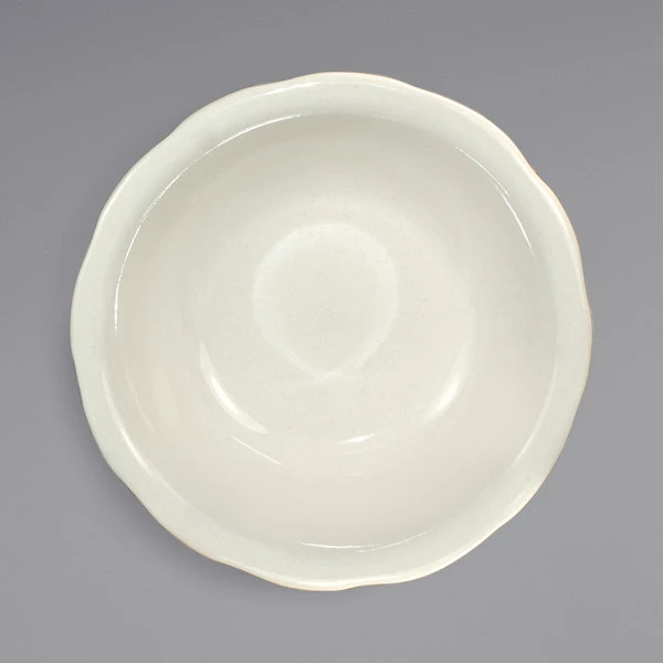 International Tableware VI-11 Victoria 6 Oz. Ivory (American White) Scalloped Edge Stoneware Fruit Bowl - 36/Case 2 International Tableware VI-11 Victoria 6 Oz. Ivory (American White) Scalloped Edge Stoneware Fruit Bowl - 36/Case - Image 2
