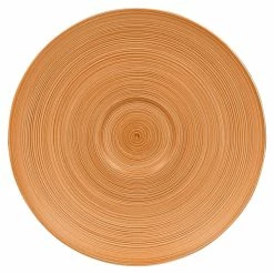 RAK Porcelain TRCLSA15BC Trinidad 6 7/8" Cedar And Black Porcelain Saucer - 12/Case