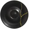 RAK Porcelain KZSWSA15G2 Kintzoo 5 7/8" Black Porcelain Saucer With Gold Detail - 12/Case