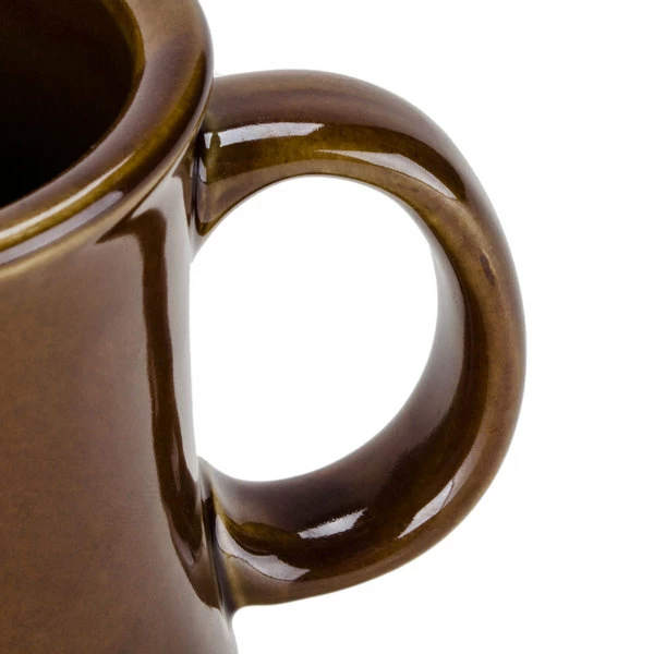Tuxton BAM-0806 Caramel 9 Oz. China Princess Mug - 24/Case 4 Tuxton BAM-0806 Caramel 9 Oz. China Princess Mug - 24/Case - Image 4