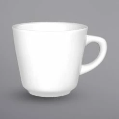 International Tableware DO-1 Dover / Brighton 7 Oz. European White Porcelain Tall Cup - 36/Case