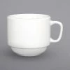 International Tableware DO-23 Dover 7 Oz. European White Porcelain Stackable Cup - 36/Case