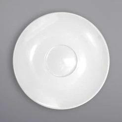 International Tableware DO-66 Dover 6 1/4" European White Porcelain Cappuccino Saucer - 36/Case