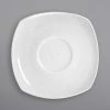 International Tableware QP-2 Quad 5 3/4" Square European White Porcelain Saucer - 36/Case