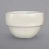 International Tableware STB-8-AW Roma 8.5 Oz. Round Ivory (American White) Stoneware Stackable Bowl - 36/Case
