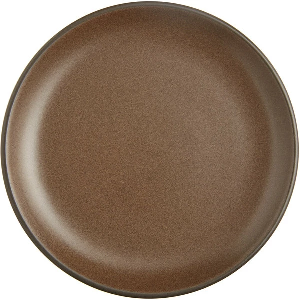 Acopa Embers 7 1/2" Hickory Brown Matte Coupe Stoneware Plate - 24/Case 2 Acopa Embers 7 1/2" Hickory Brown Matte Coupe Stoneware Plate - 24/Case - Image 2