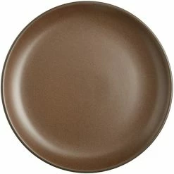 Acopa Embers 10 3/4" Hickory Brown Matte Coupe Stoneware Plate - 12/Case 6 Acopa Embers 10 3/4" Hickory Brown Matte Coupe Stoneware Plate - 12/Case -Rak Porcelain shop 2059445