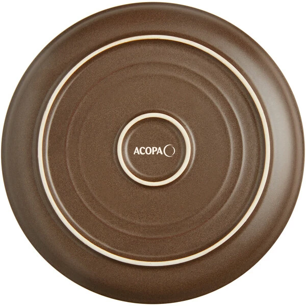 Acopa Embers 7 1/2" Hickory Brown Matte Coupe Stoneware Plate - 24/Case 3 Acopa Embers 7 1/2" Hickory Brown Matte Coupe Stoneware Plate - 24/Case - Image 3