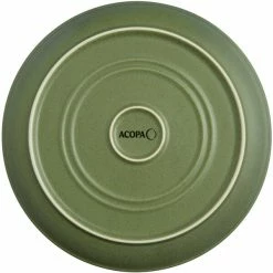 Acopa Embers 9 1/2" Moss Green Matte Coupe Stoneware Plate - 12/Case -Rak Porcelain shop 2068161