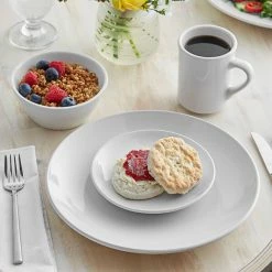 Acopa 6 1/2" Round Bright White Coupe Stoneware Plate - 6/Pack -Rak Porcelain shop 2073791