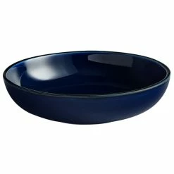 Acopa Keystone 8" Azora Blue Stoneware Coupe Low Bowl - 24/Case -Rak Porcelain shop 2076692