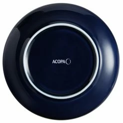 Acopa Keystone 6" Azora Blue Stoneware Coupe Plate - 24/Case -Rak Porcelain shop 2076745