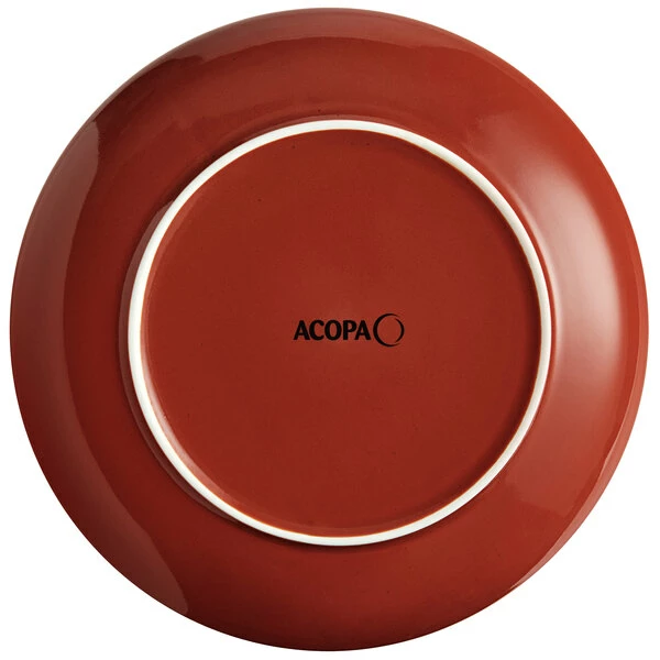 Acopa Keystone 10 1/2" Sedona Orange Stoneware Coupe Plate - 12/Case 3 Acopa Keystone 10 1/2" Sedona Orange Stoneware Coupe Plate - 12/Case - Image 3