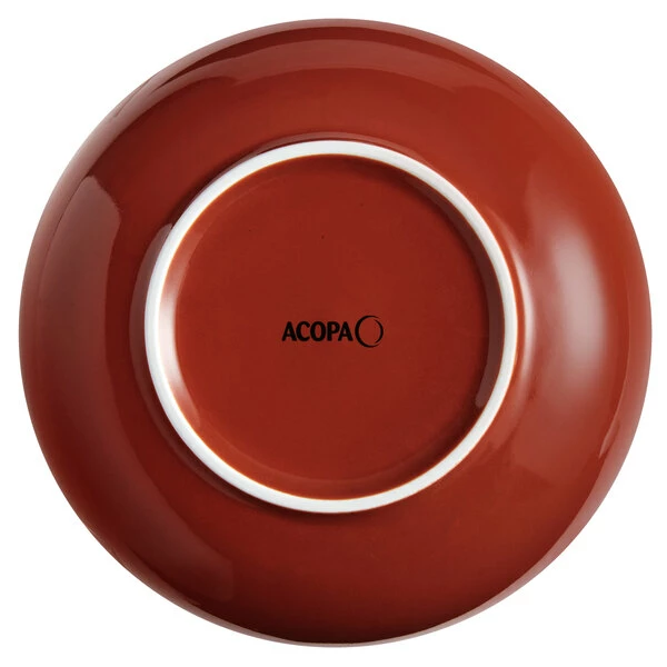 Acopa Keystone 8" Sedona Orange Stoneware Coupe Low Bowl - 24/Case 3 Acopa Keystone 8" Sedona Orange Stoneware Coupe Low Bowl - 24/Case - Image 3