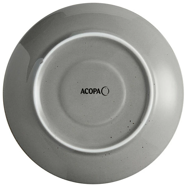 Acopa Keystone 6 1/2" Granite Gray Stoneware Saucer - 36/Case 3 Acopa Keystone 6 1/2" Granite Gray Stoneware Saucer - 36/Case - Image 3