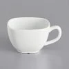 International Tableware SP-1 Slope 8 Oz. Bright White Porcelain Tall Cup With Handle - 36/Case