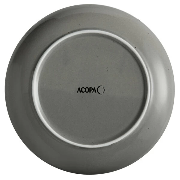 Acopa Keystone 8 1/2" Granite Gray Stoneware Coupe Plate - 4/Pack 3 Acopa Keystone 8 1/2" Granite Gray Stoneware Coupe Plate - 4/Pack - Image 3