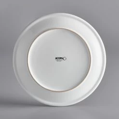 Acopa 10 1/2" Bright White Narrow Rim Stoneware Plate - 12/Case -Rak Porcelain shop 2084771