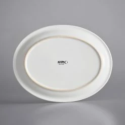 Acopa 9 1/2" X 7 1/4" Bright White Narrow Rim Oval Stoneware Platter - 24/Case 8 Acopa 9 1/2" X 7 1/4" Bright White Narrow Rim Oval Stoneware Platter - 24/Case -Rak Porcelain shop 2085058