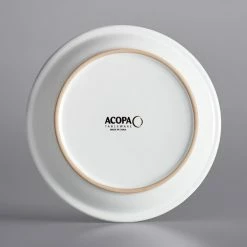 Acopa 9 5/8" Bright White Narrow Rim Stoneware Plate - 24/Case 8 Acopa 9 5/8" Bright White Narrow Rim Stoneware Plate - 24/Case -Rak Porcelain shop 2085074