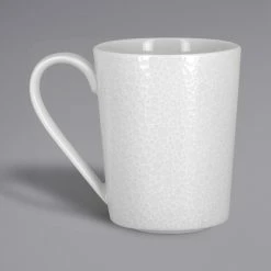 RAK Porcelain CHPASMG36 Charm 12.15 Oz. Bright White Embossed Porcelain Mug - 12/Case