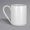 RAK Porcelain CHPASSM36 Charm 12.15 Oz. Bright White Embossed Stackable Porcelain Mug - 12/Case