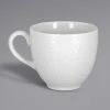 RAK Porcelain CHPCLCU23 Charm 7.8 Oz. Bright White Embossed Porcelain Cup - 12/Case