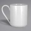 RAK Porcelain SOPASSM36 Soul 12.15 Oz. Bright White Embossed Stackable Porcelain Mug - 12/Case