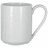 RAK Porcelain HMPASSM36 Helm 12.15 Oz. Bright White Embossed Stackable Porcelain Mug - 12/Case