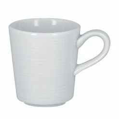RAK Porcelain HMPASCU09 Helm 3.05 Oz. Bright White Embossed Porcelain Espresso Cup - 12/Case